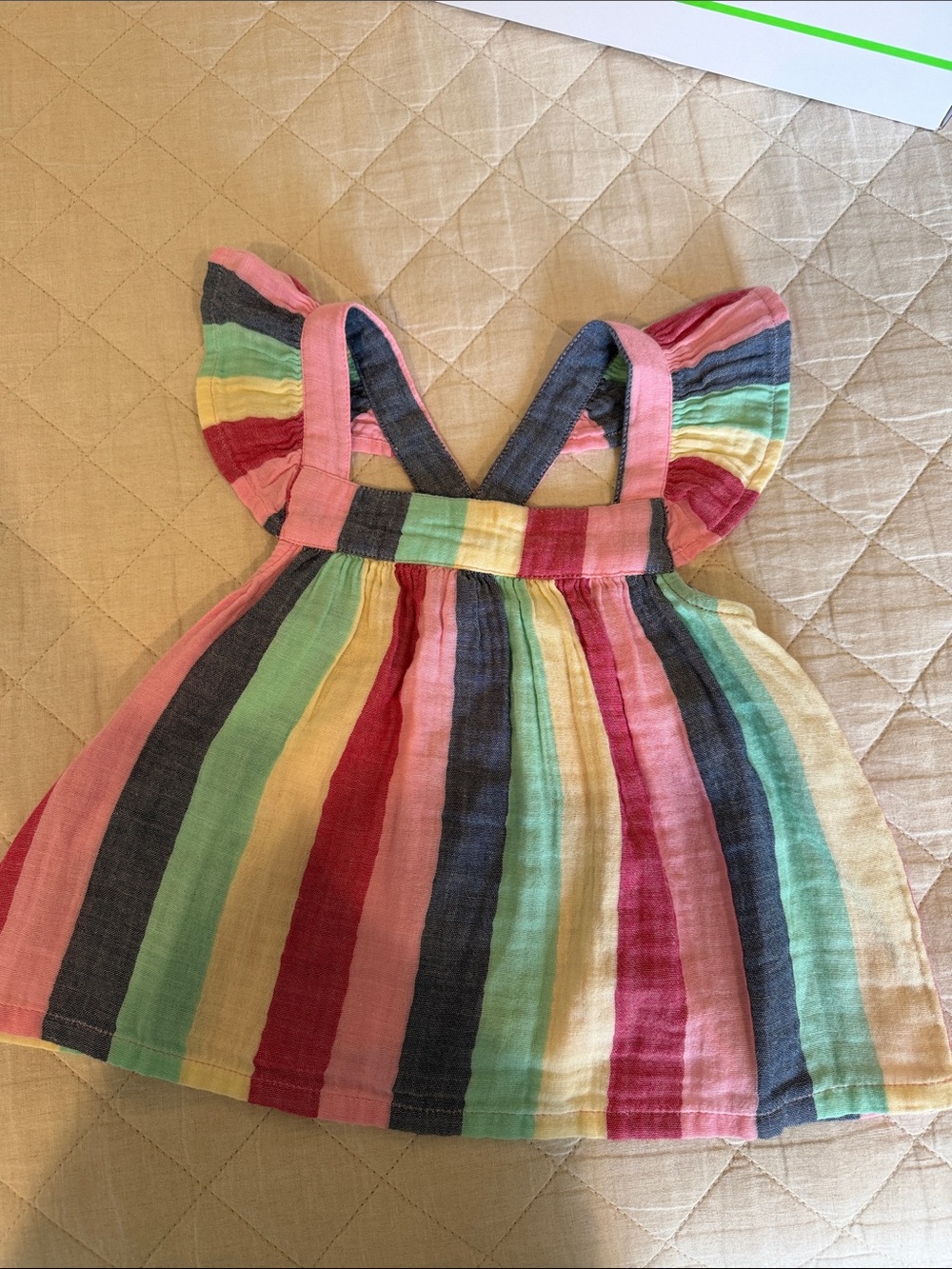 Old Navy Striped Toddler Dress in Pink, Mint, Navy & Cream